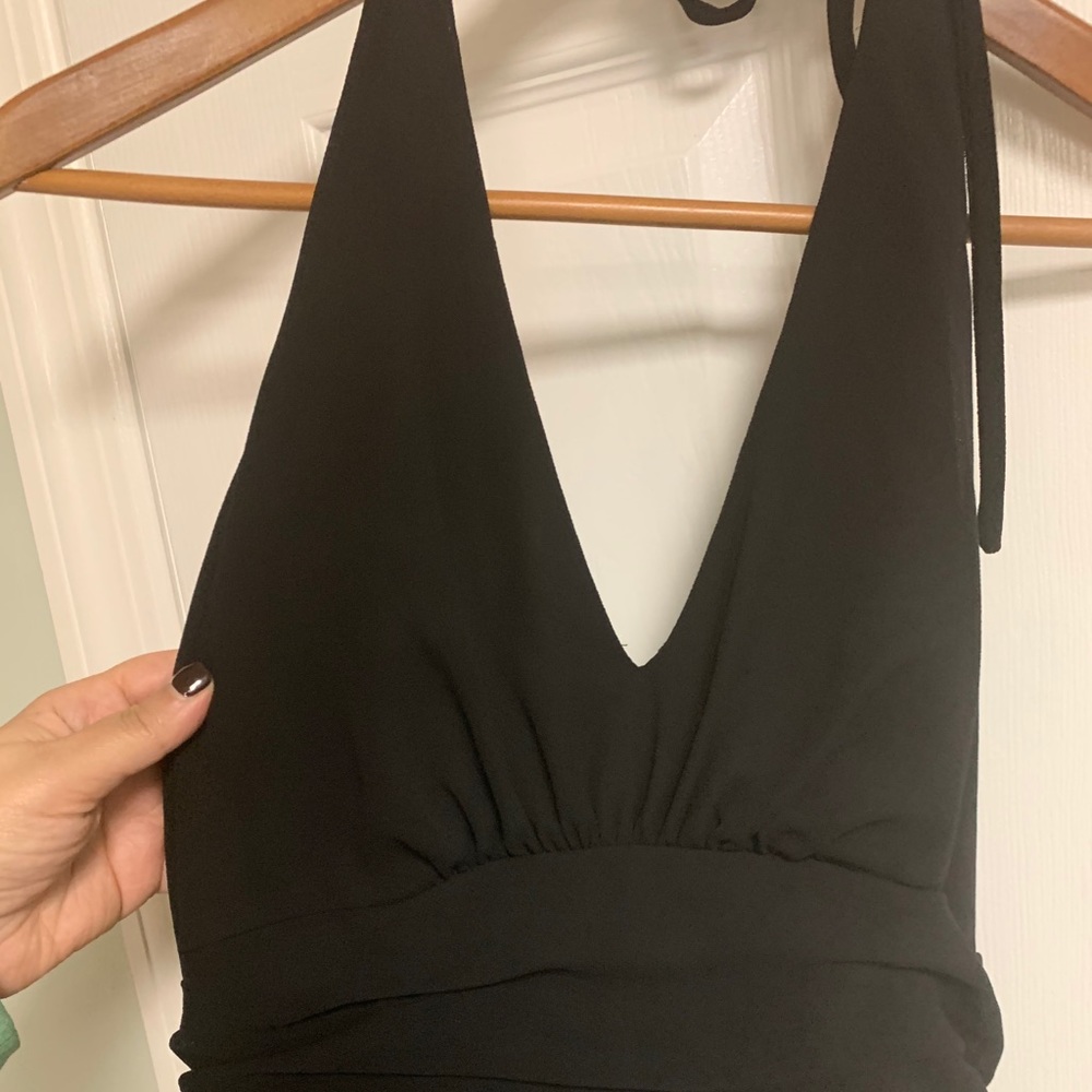 Black Chiffon Halter Dress & Shawl!